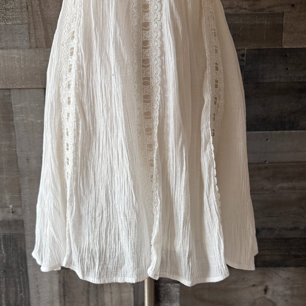 Anthropologie Entro white lace dress medium angelic cottagecore festival boho - Picture 5 of 11